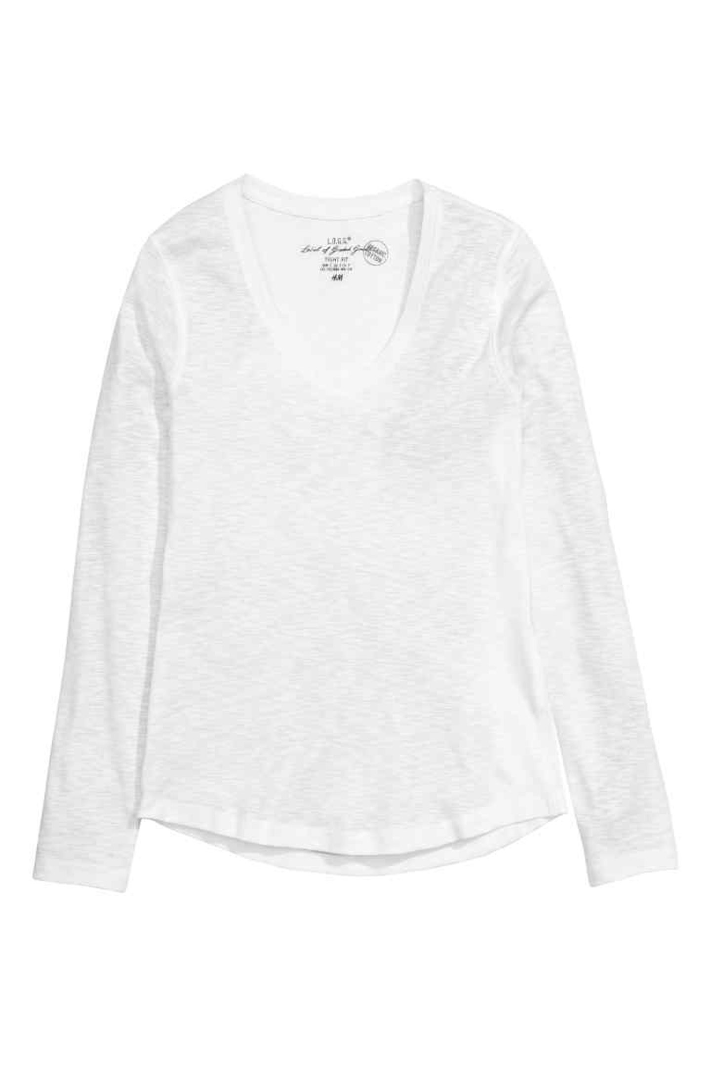 White long sleeve top